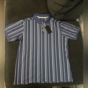 Bad Birdie Ridge Polo Shirt Mens Winning Streak Cobalt Vertical Golf XL NEW